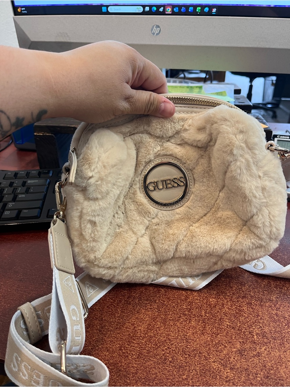 Guess Fluffy Crossbody Bag
